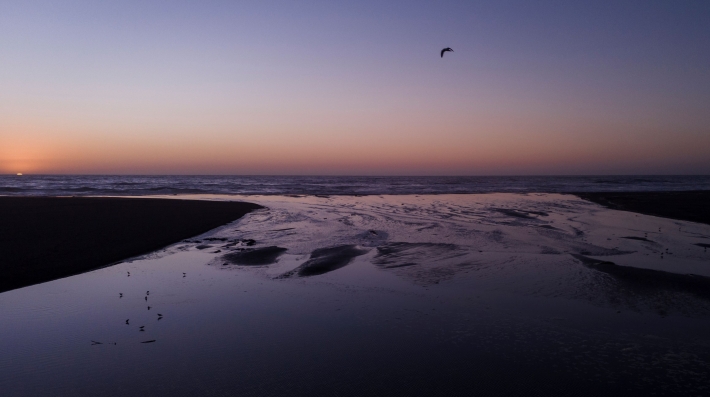 Sunset over the ocean