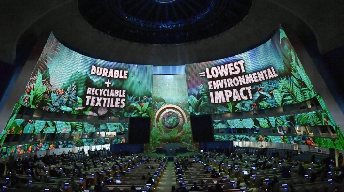 A wide view of an assembly hall