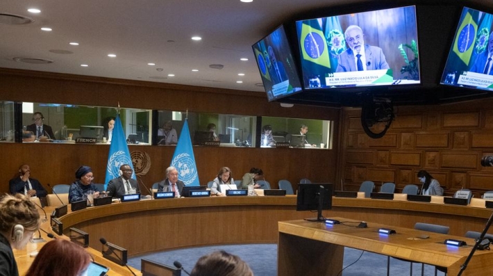 People seated in a conference indoors