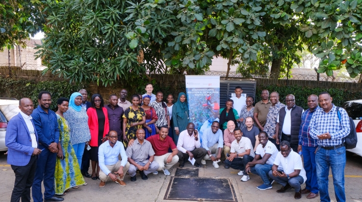 Participants of the workshop posing for a group photo.