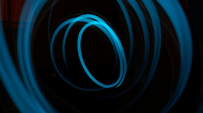 Photo of a blue whirl illustration